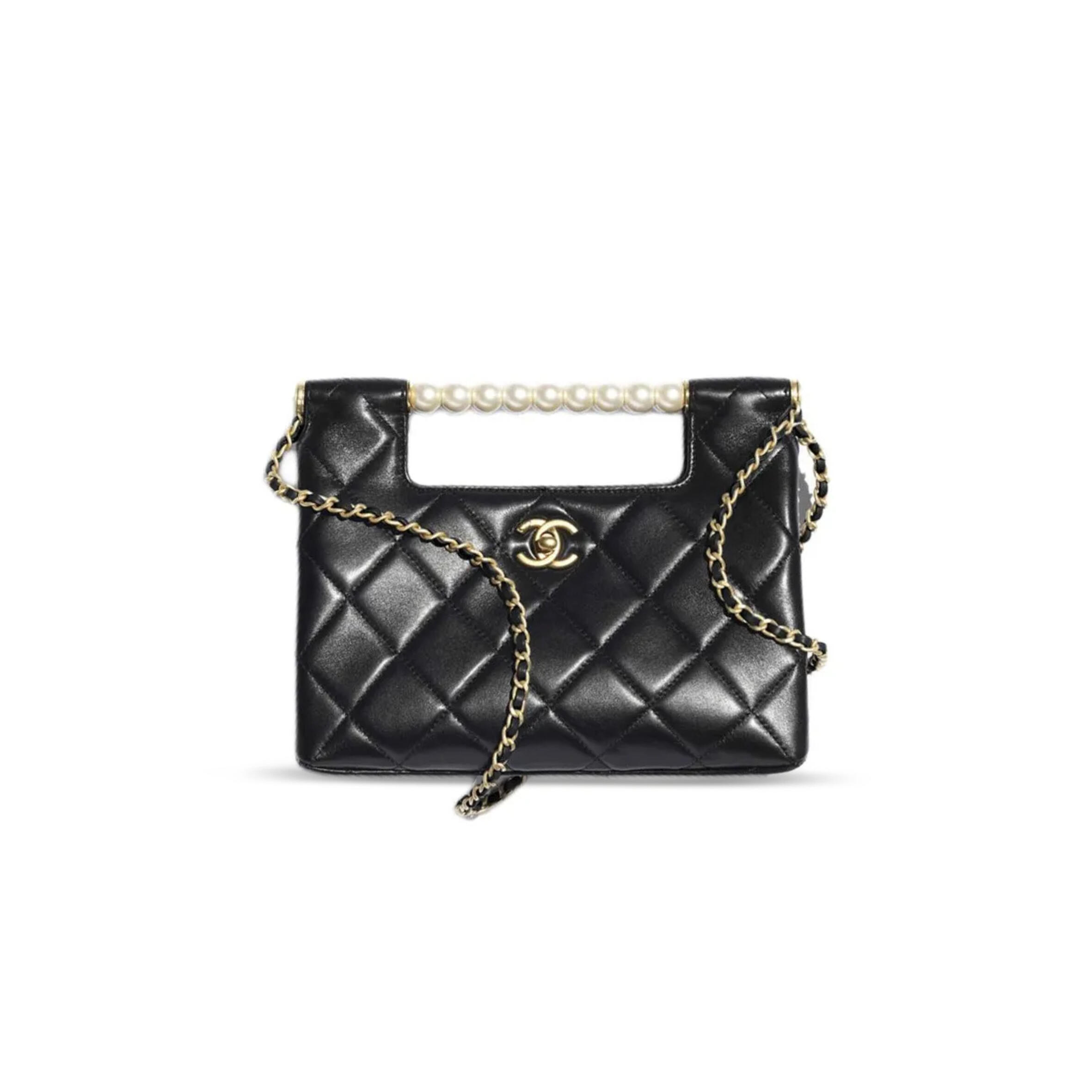 CHANEL MASTER PEARL HANDLE BAG AS5413 (24*18*8cm)